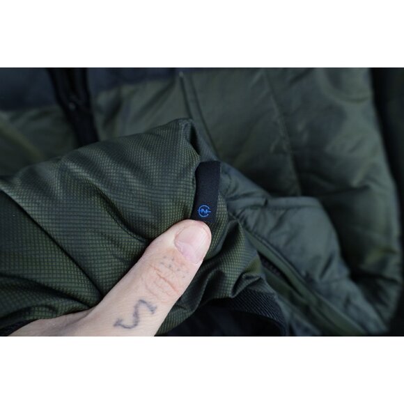 Vtg 90s Nautica Competition Mens Large Spell Out Color Block Down Puffer Jacket - Picture 8 of 16